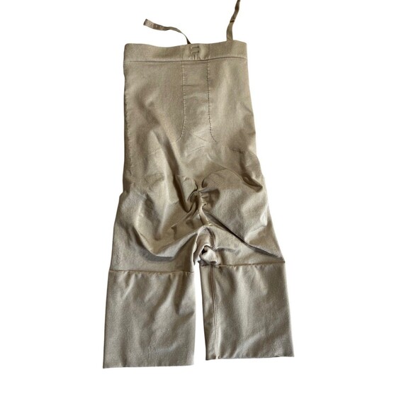 Spanx Size M Sara Blakey Mid Thigh High Waisted Bodysuit Nude - Picture 2 of 6